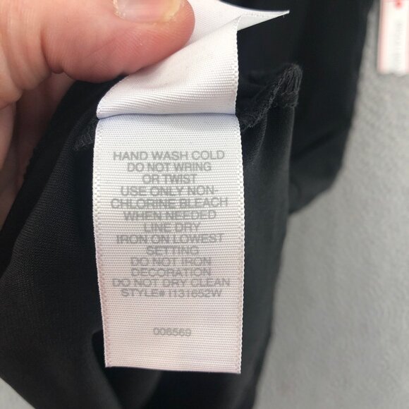 BISOU BISOU Dress Womens 22W Plus Black Sheath Pleated Cut Out Chain Travel Knit - Picture 8 of 13